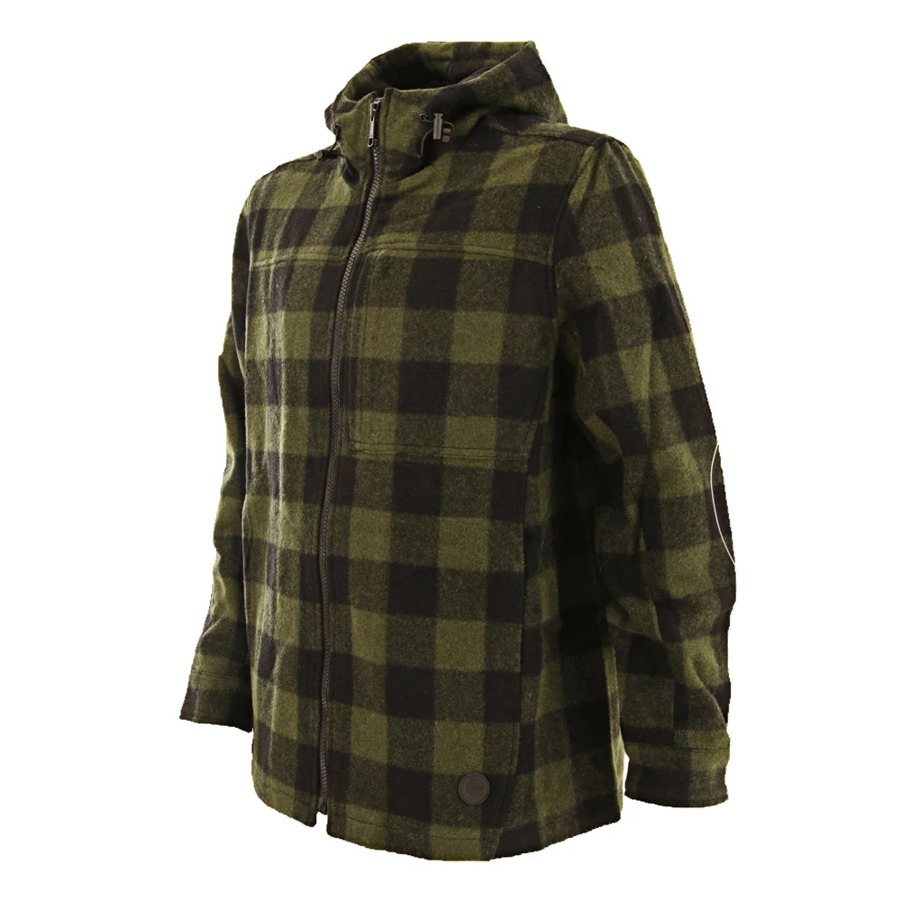 Swanndri Hudson Wool Mens Hoodie Olive/Black Check 2XL 3 Swanndri Hudson Wool Mens Hoodie Olive/Black Check 2XL