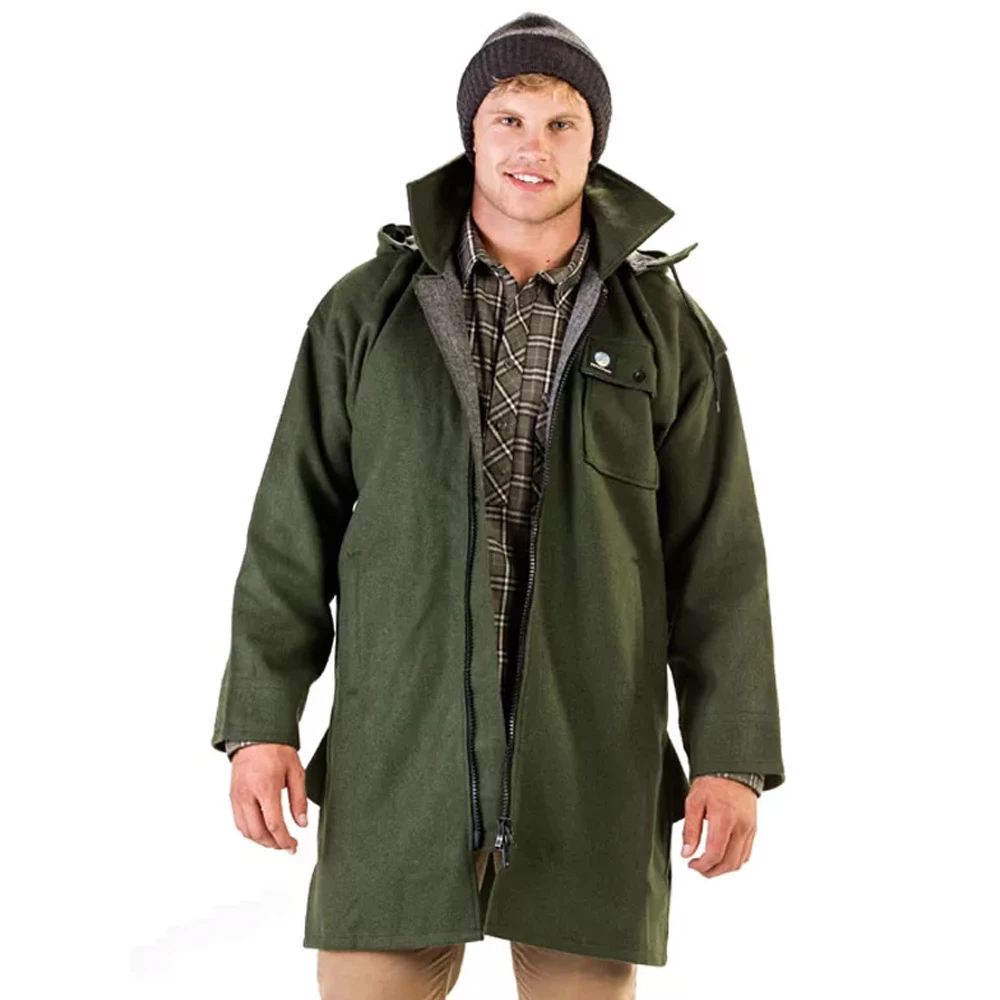 Swanndri Mens Mosgiel Wool Bush Shirt With Zip-up Front 3XL 3 Swanndri Mens Mosgiel Wool Bush Shirt With Zip-up Front 3XL