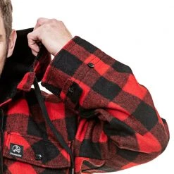 Swanndri Mens Original Pure Wool Bush Shirt Red Black -Swanndri Sales 12466 4 n 2