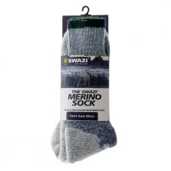 Swazi Merino Farm Mens Socks Green L / US8.5-11.5