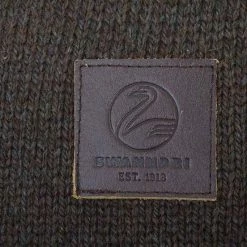 Swanndri Mens Mariner Wool Zip Neck Jersey Brown L