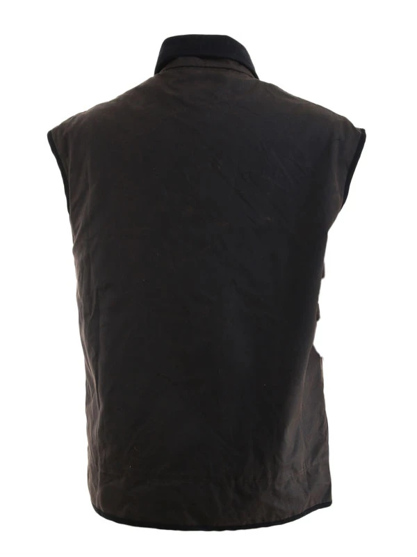Swanndri Foxton Wool Lined Mens Oilskin Vest Brown 4 Swanndri Foxton Wool Lined Mens Oilskin Vest Brown - Image 2