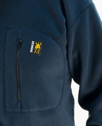 Swazi Polar Fleece Mens Bush Shirt Navy 6 Swazi Polar Fleece Mens Bush Shirt Navy - Image 4