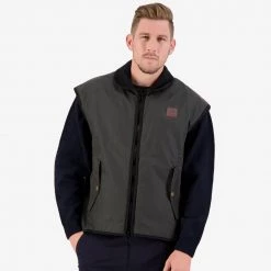 Swanndri Foxton Wool Lined Mens Oilskin Vest Brown 14 Swanndri Foxton Wool Lined Mens Oilskin Vest Brown -Swanndri Sales 6 8 42