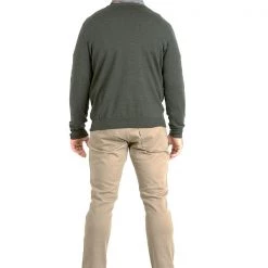 Swanndri Mens Cavenagh Merino Wool Jersey Moss 3XL