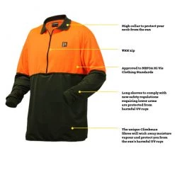 Swazi Climbmax High Visibility Long Sleeve Shirt Blaze Orange