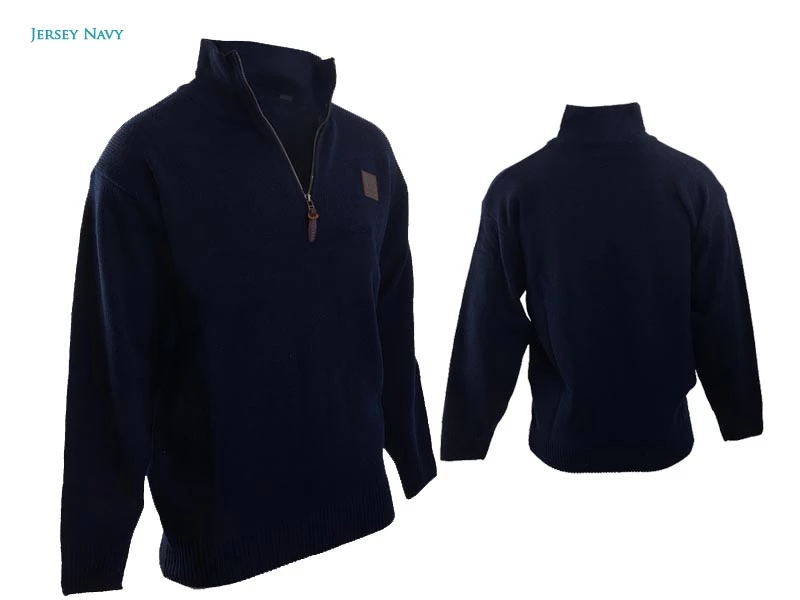 Swanndri Mens Mariner Wool Zip Neck Jersey Navy 2XL 3 Swanndri Mens Mariner Wool Zip Neck Jersey Navy 2XL