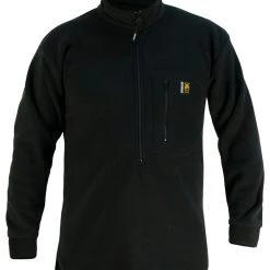 Swazi Polar Fleece Mens Bush Shirt Black XS