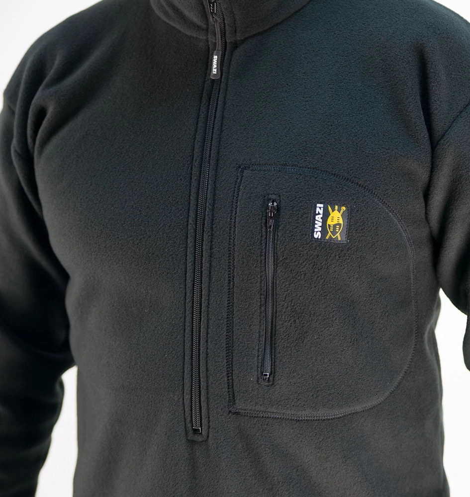 Swazi Polar Fleece Mens Bush Shirt Black 4XL 6 Swazi Polar Fleece Mens Bush Shirt Black 4XL - Image 4