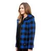 Swanndri Womens Seattle Hoodie Blue/Black Check