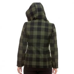 Swanndri Womens Seattle Hoodie Olive/Black Check