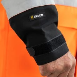 Swazi Saturn Jacket Blaze/Black XS -Swanndri Sales hvsaturn rjtv blazeorange black detailshot1