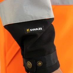 Swazi Transit Finga-Pointa Jacket Blaze XS -Swanndri Sales hvtransitfinga pointa jftv blazeorange black detailshot3 2