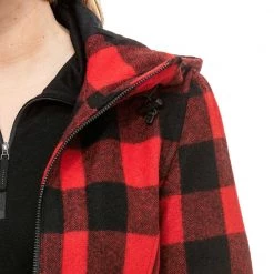 Swanndri Womens Seattle Hoodie Red/Black Check 10 -Swanndri Sales sd2738 rb 12 5 3