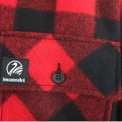 Swanndri Mens Original Pure Wool Bush Shirt Red Black -Swanndri Sales ssd0103xl 5 1