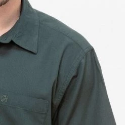 Swanndri Mens Paihia Short Sleeve Cotton Shirt Forest -Swanndri Sales ssd0359 paihia forest detail