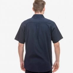 Swanndri Mens Paihia Short Sleeve Cotton Shirt Navy