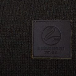 Swanndri Mens Mariner Wool Zip Neck Jersey Brown XL