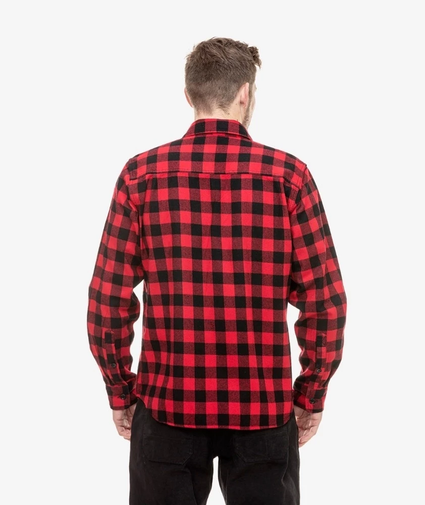 Swanndri Marylebone Mens Cotton Long Sleeve Shirt Red/Black Check 6 Swanndri Marylebone Mens Cotton Long Sleeve Shirt Red/Black Check - Image 4