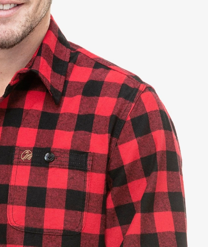Swanndri Marylebone Mens Cotton Long Sleeve Shirt Red/Black Check 3 Swanndri Marylebone Mens Cotton Long Sleeve Shirt Red/Black Check