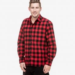 Swanndri Marylebone Mens Cotton Long Sleeve Shirt Red/Black Check 8 Swanndri Marylebone Mens Cotton Long Sleeve Shirt Red/Black Check -Swanndri Sales sw16218m marylebone red black side 1 2