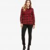 Swanndri Monaco Cotton Womens Long Sleeve Shirt Red/Black Check -Swanndri Sales sw16219w monaco red black full