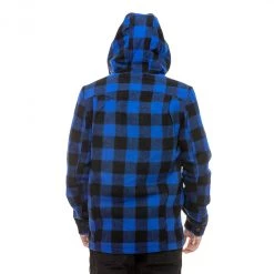 Swanndri Hudson Wool Mens Hoodie Blue/Black Check