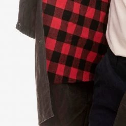 Swanndri Baxter Mens Oilskin Coat Brown -Swanndri Sales sw194024m baxter brown detail 2