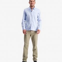 Swanndri Barrington Mens Long Sleeve Cotton Shirt Self Stripe Blue -Swanndri Sales sw202045m barrington ls shirt self stripe blue om 03 topzoom 9 web 5 1