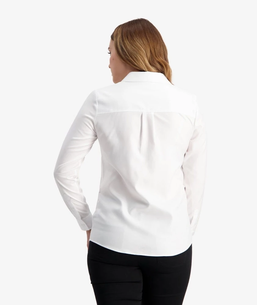 Swanndri Avondale Long Sleeve Cotton Womens Shirt Self Stripe White 3 Swanndri Avondale Long Sleeve Cotton Womens Shirt Self Stripe White