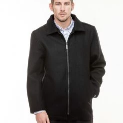 Swanndri Kaka Satin Lined Wool Mens Jacket Black