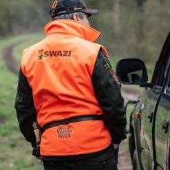 Swazi The Wild WBF Mens Vest Blaze Orange 14 Swazi The Wild WBF Mens Vest Blaze Orange -Swanndri Sales thewildvestbackaction 4