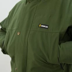 Swazi Wapiti XP Waterproof Jacket Olive XS -Swanndri Sales wapitixp rwsv olivedetailshot8
