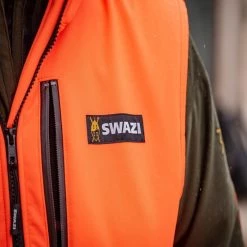 Swazi The Wild WBF Mens Vest Blaze Orange 15 Swazi The Wild WBF Mens Vest Blaze Orange -Swanndri Sales wildvestchestpocket 4